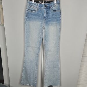 White House Black Market Blue Flare Wide Leg Jeans